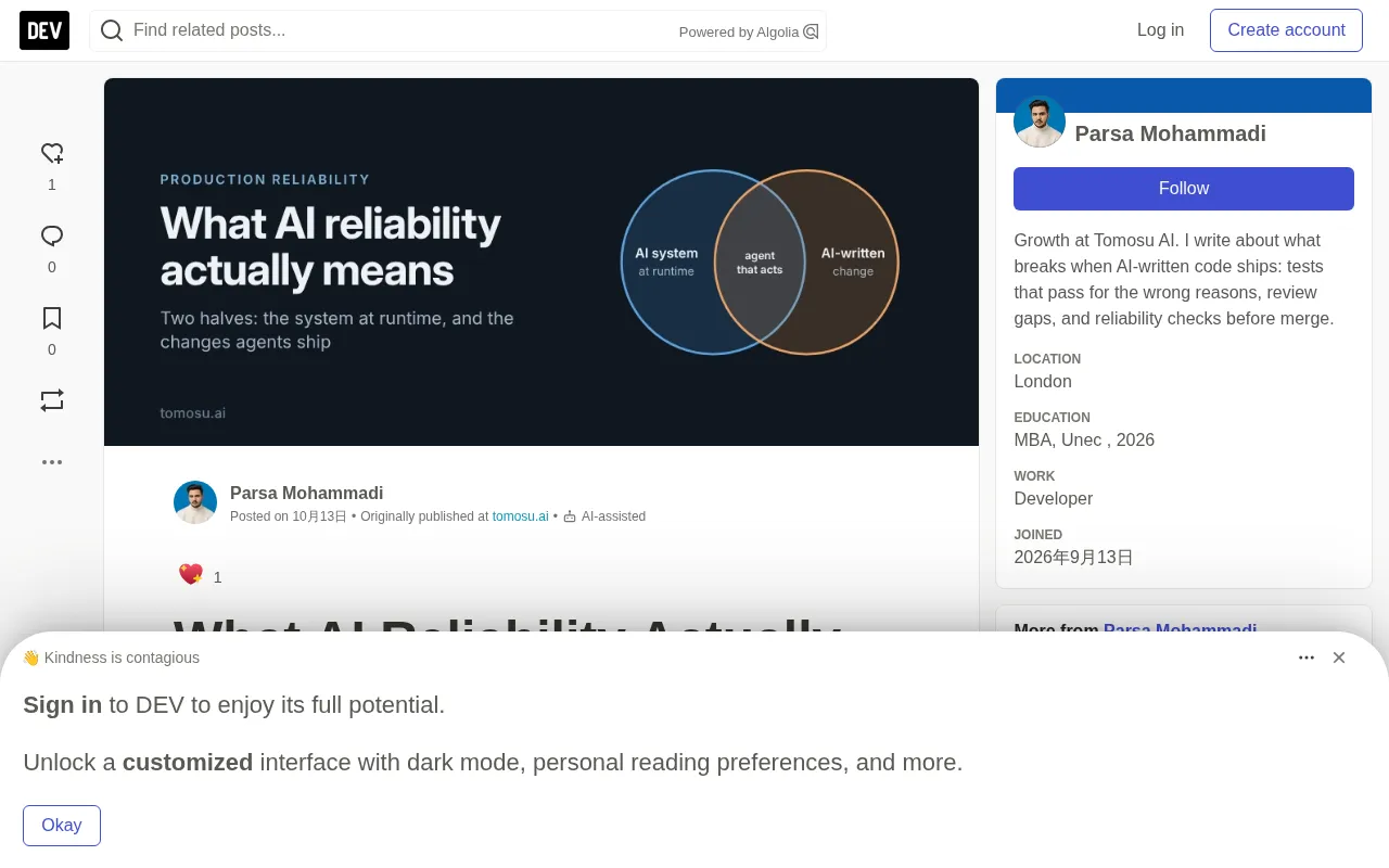 What Exactly Is AI Reliability? A Dual-Dimension Measurement Guide for Runtime and Change