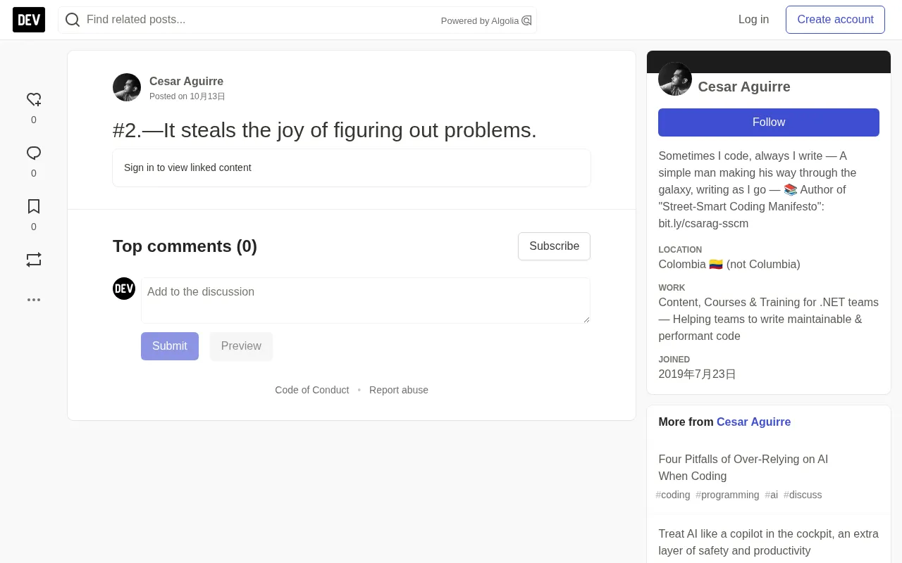 rss source: #2.—It steals the joy of figuring out problems.