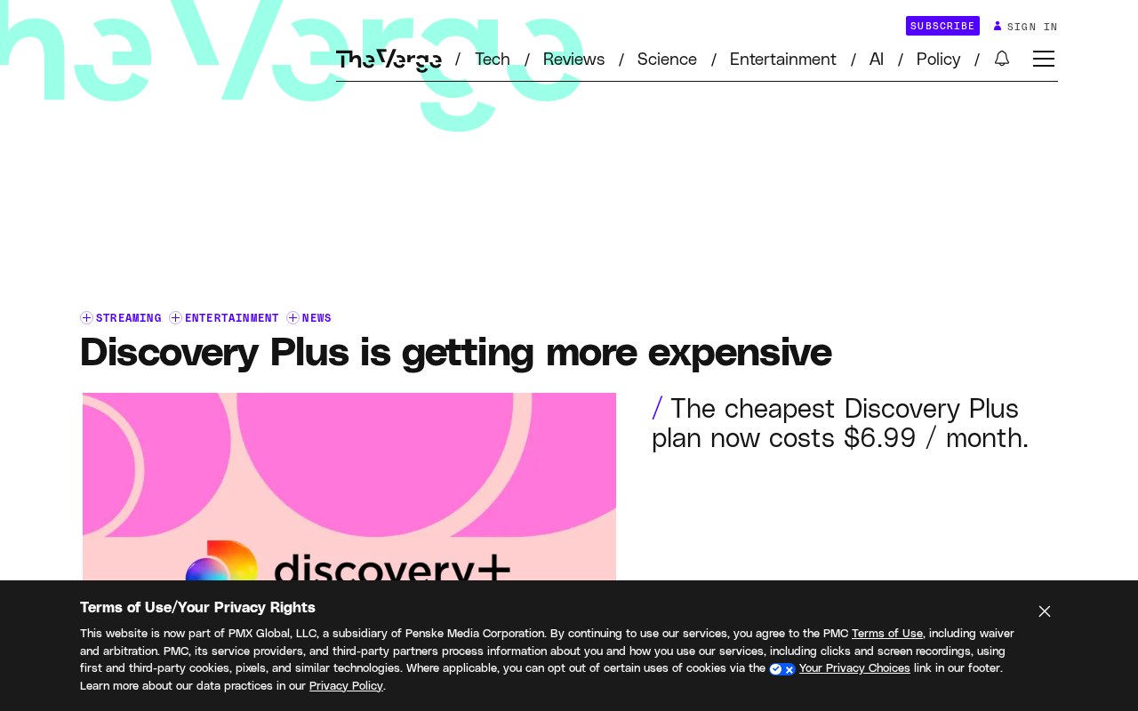 Discovery Plus 全面涨价,流媒体订阅成本再攀高