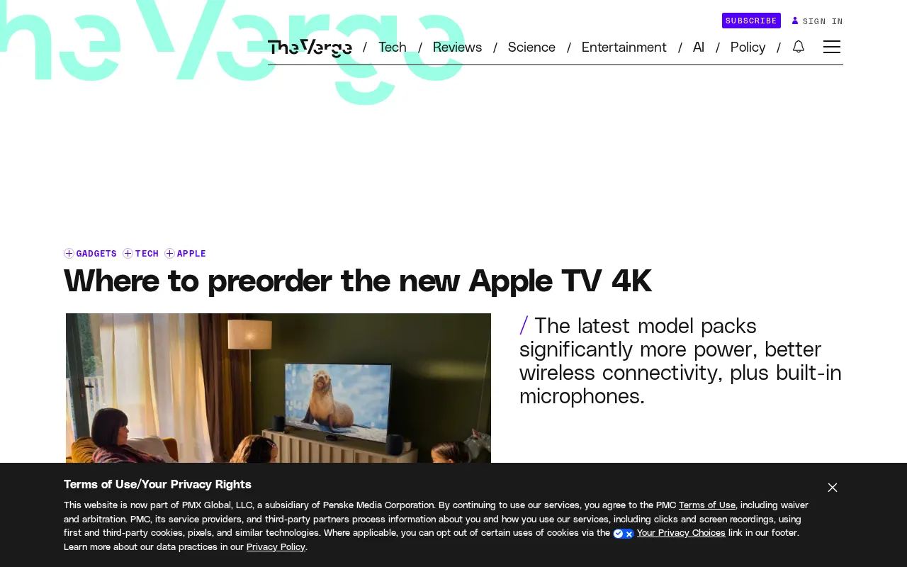 New Apple TV 4K pre-order information