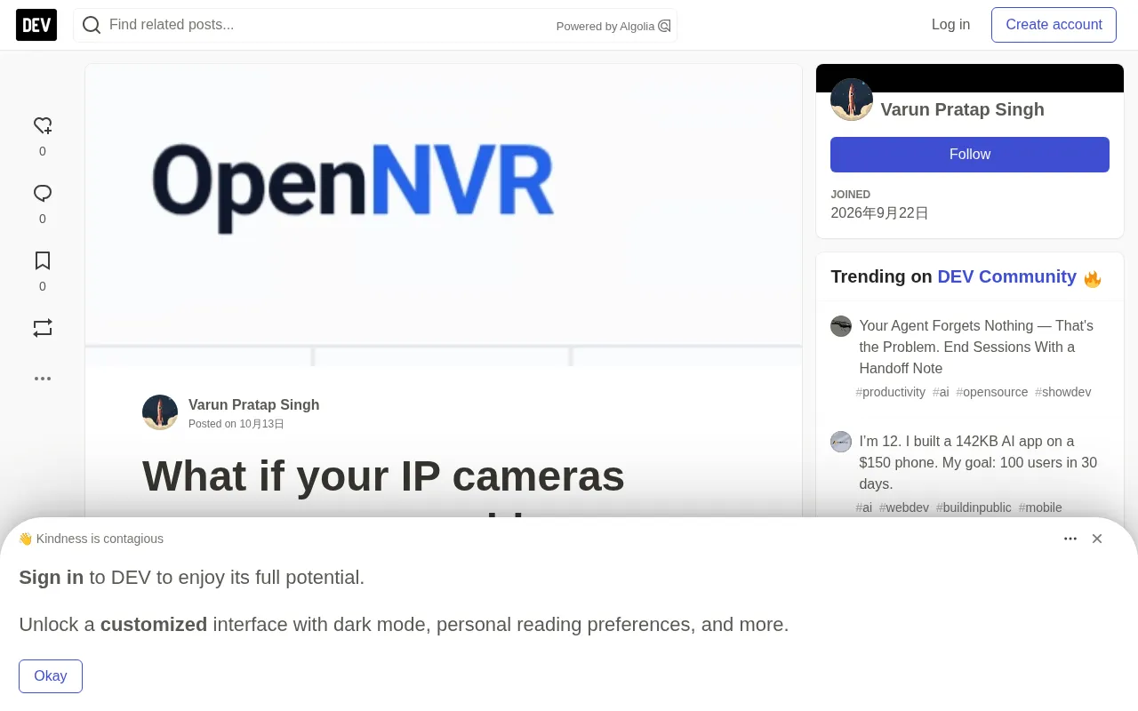 OpenNVR: Turning IP Cameras into Programmable Infrastructure