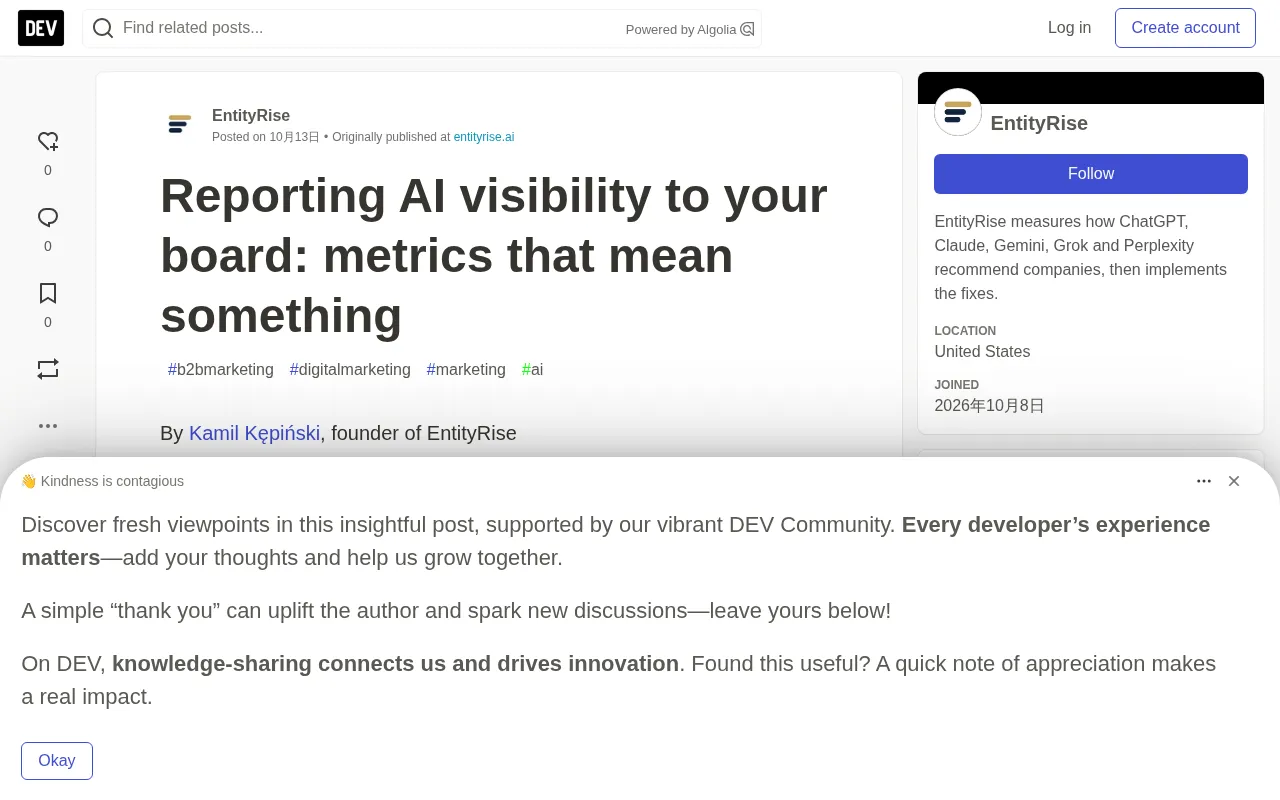 How to Report AI Visibility to Your Board: Four Metrics That Actually Work