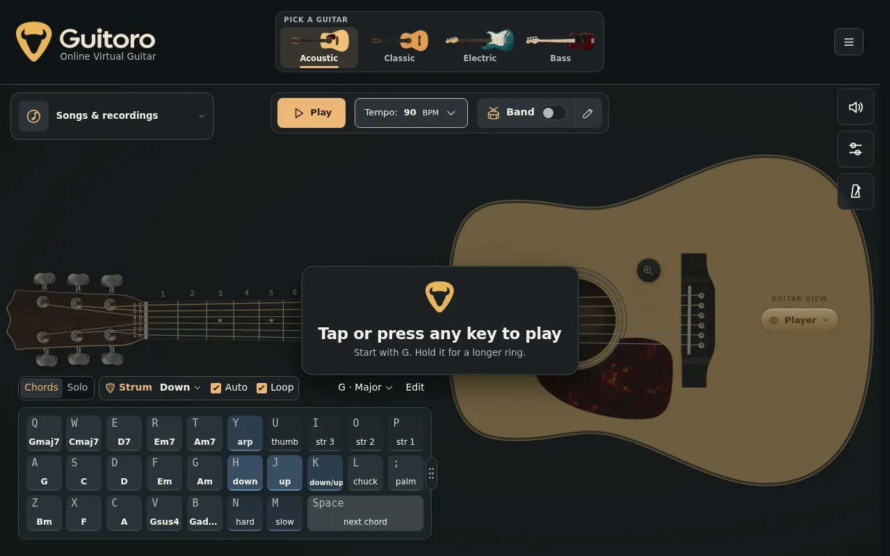 Guitoro: A Virtual Guitar You 'Play' with Your Keyboard, an Open-Source Project Drawing Attention on Show HN