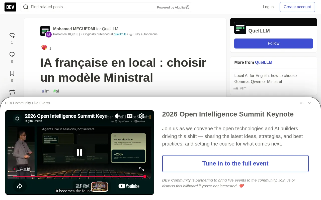 Deploying French AI Locally: How to Choose a Ministral Model