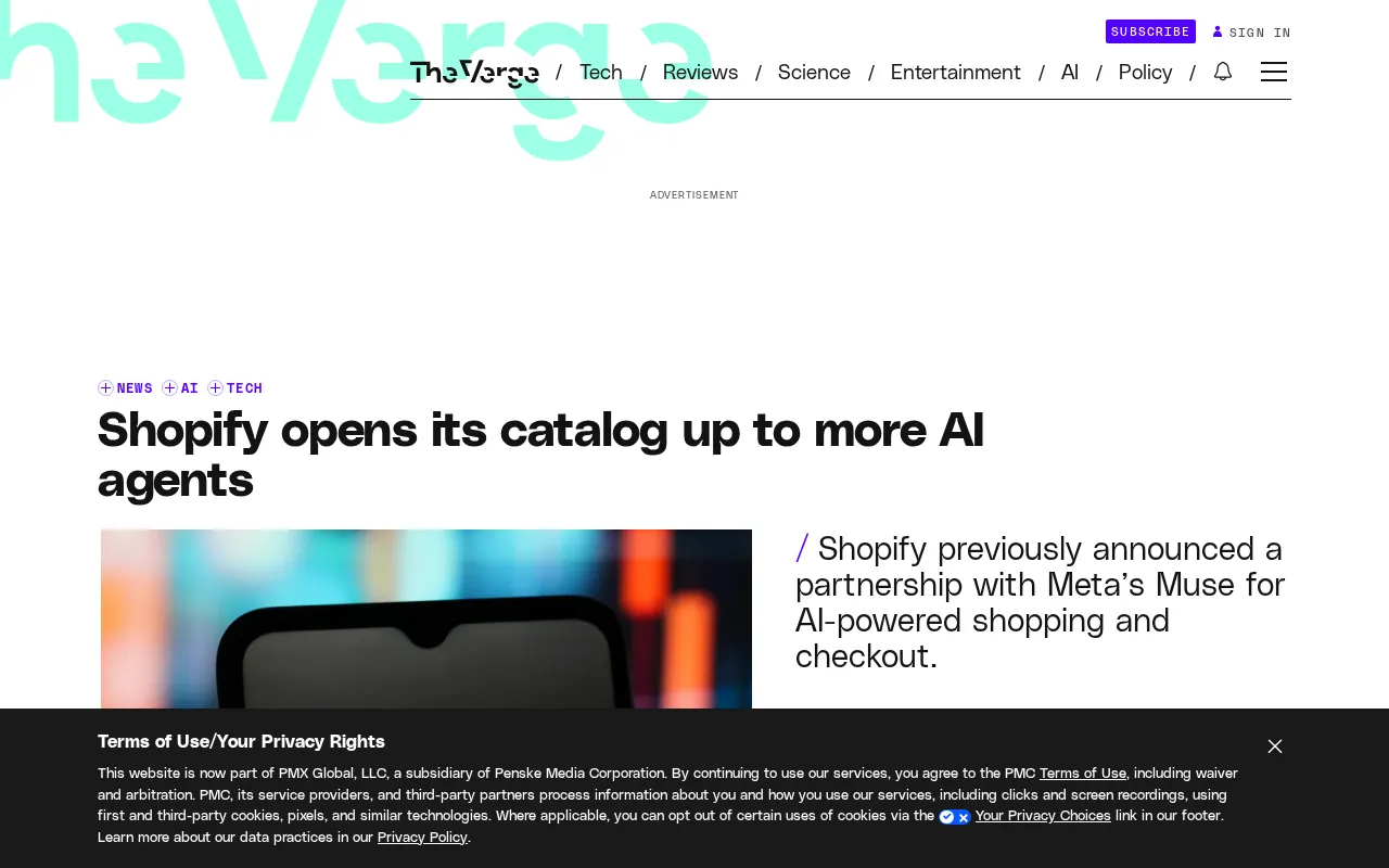 Shopify向更多AI代理开放商品目录,代理式购物加速落地