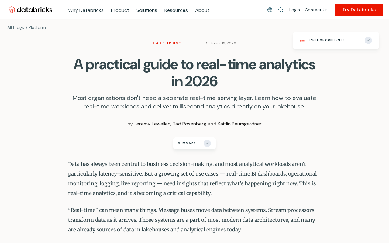 Real-Time Analytics in Practice: Architecture and Implementation Essentials for 2026