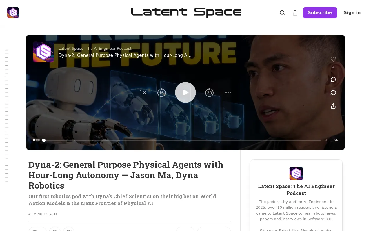 Dyna-2: A General-Purpose Physical Agent with Hour-Long Autonomy