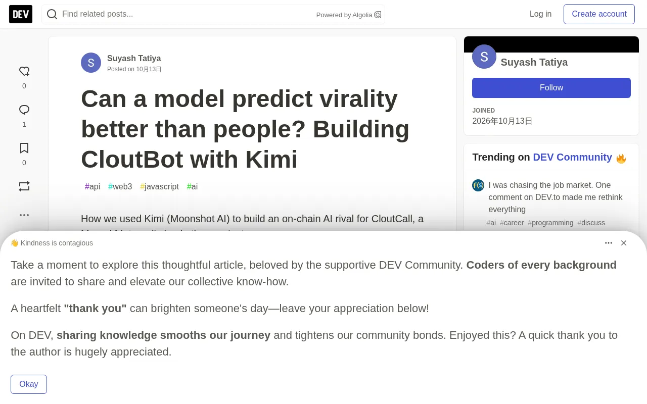 Kimi-Powered CloutBot: AI Predicts Video Virality, Who Wins in Human vs Machine Showdown
