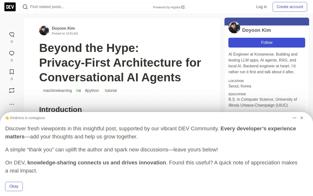 Privacy-First Architecture: Engineering Practices for Conversational AI Agents