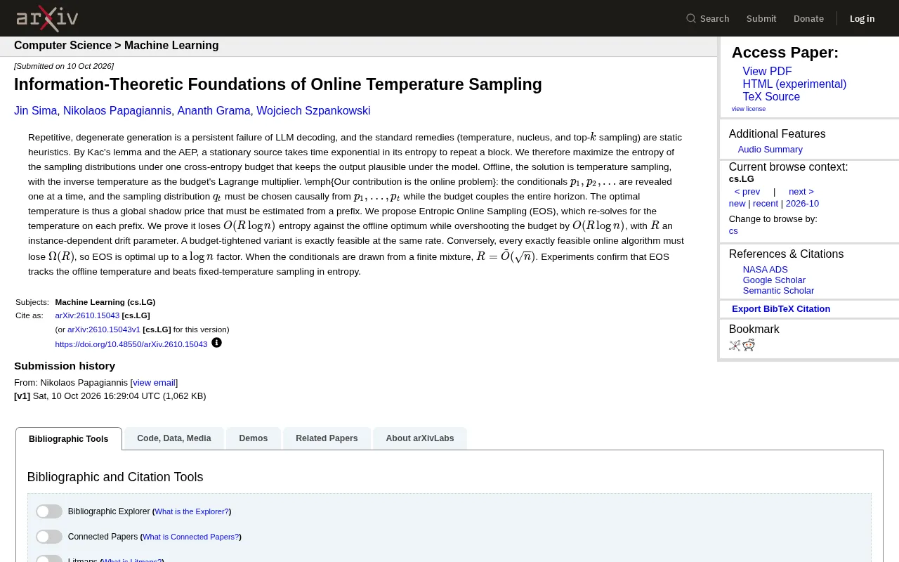 Online Temperature Sampling: A New LLM Decoding Method from an Information-Theoretic Perspective