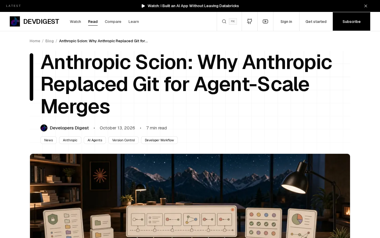 Anthropic 用 Scion 替换 Git:应对 Agent 规模合并