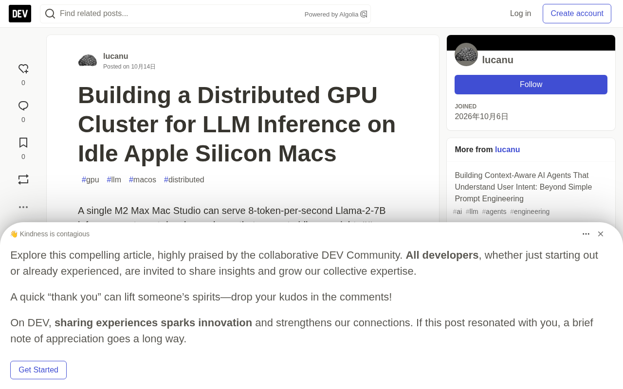 Building a Distributed GPU Cluster from Idle Macs: A Complete Hands-On Guide to LLM Inference