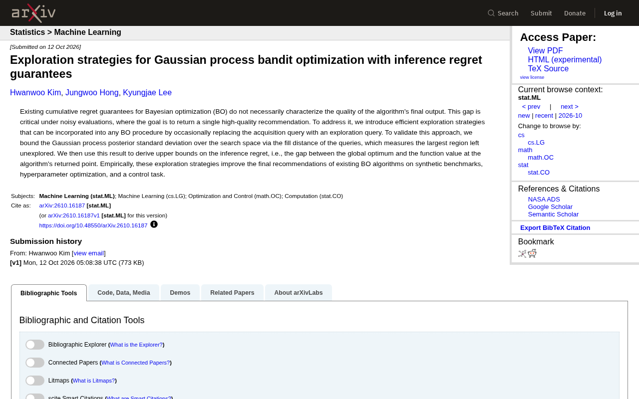 Gaussian Process Bandit Optimization: Exploration Strategies and Inference Regret Guarantees