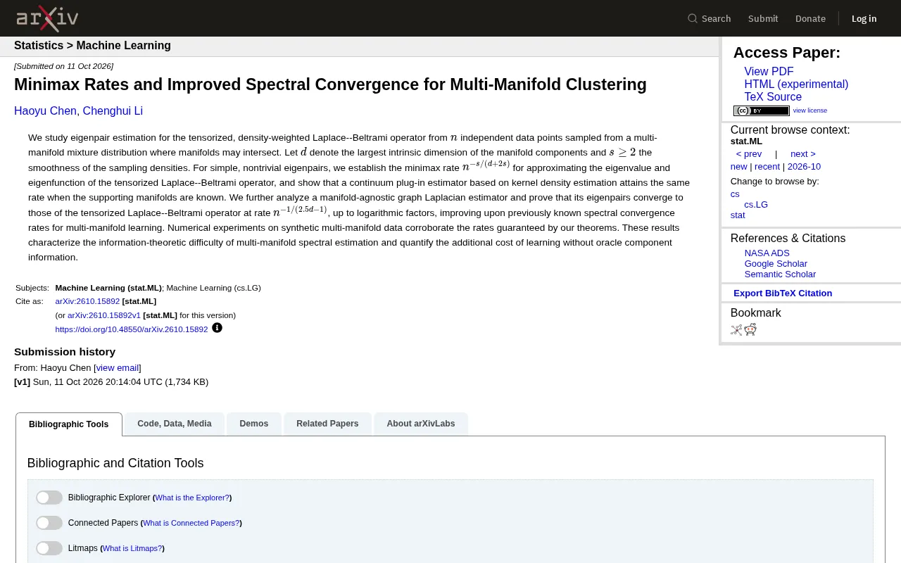 New Breakthrough in Multi-Manifold Clustering: Minimax Rates and Improved Spectral Convergence