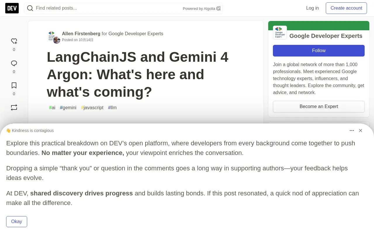 LangChainJS Quickly Adapts to Gemini 4 Argon: Current Status and Future Plans