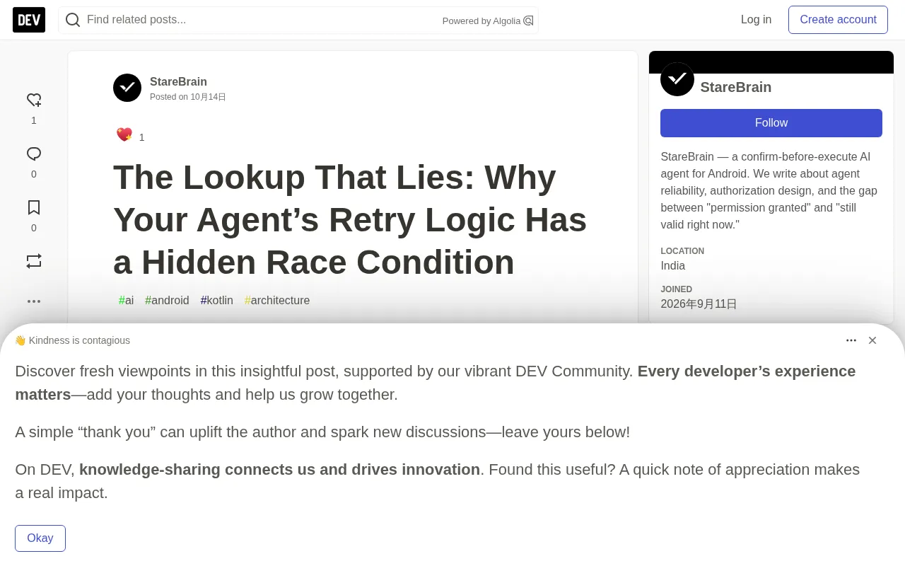 Agent Retry Logic Hides a Race Condition: Query Lies and Duplicate Dispatch