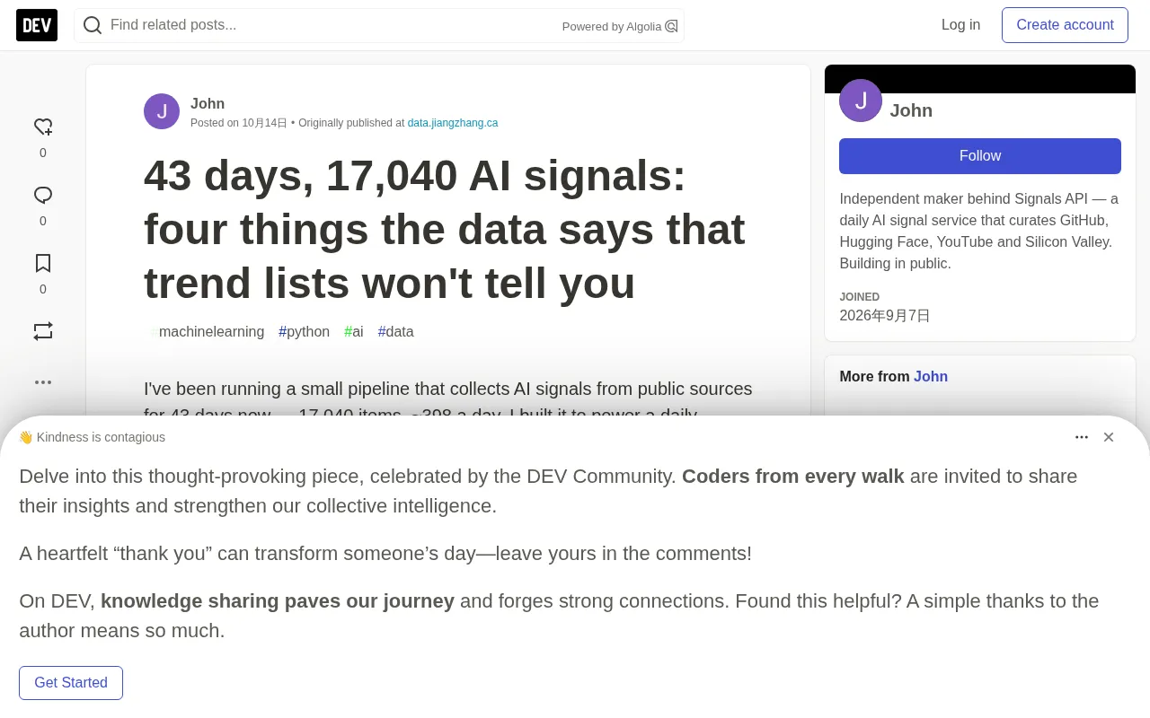 17,040 AI Signals in 43 Days: Four Truths Trend Leaderboards Won't Tell You