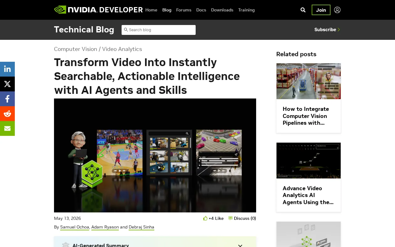 How NVIDIA AI Agents Turn Massive Video Feeds into Searchable, Real-Time Intelligence