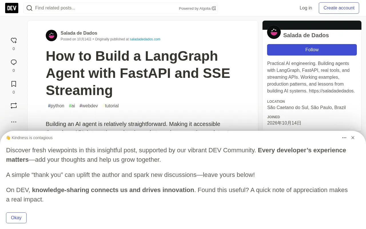 LangGraph + FastAPI + SSE: A Practical Guide to Building Streaming AI Agents