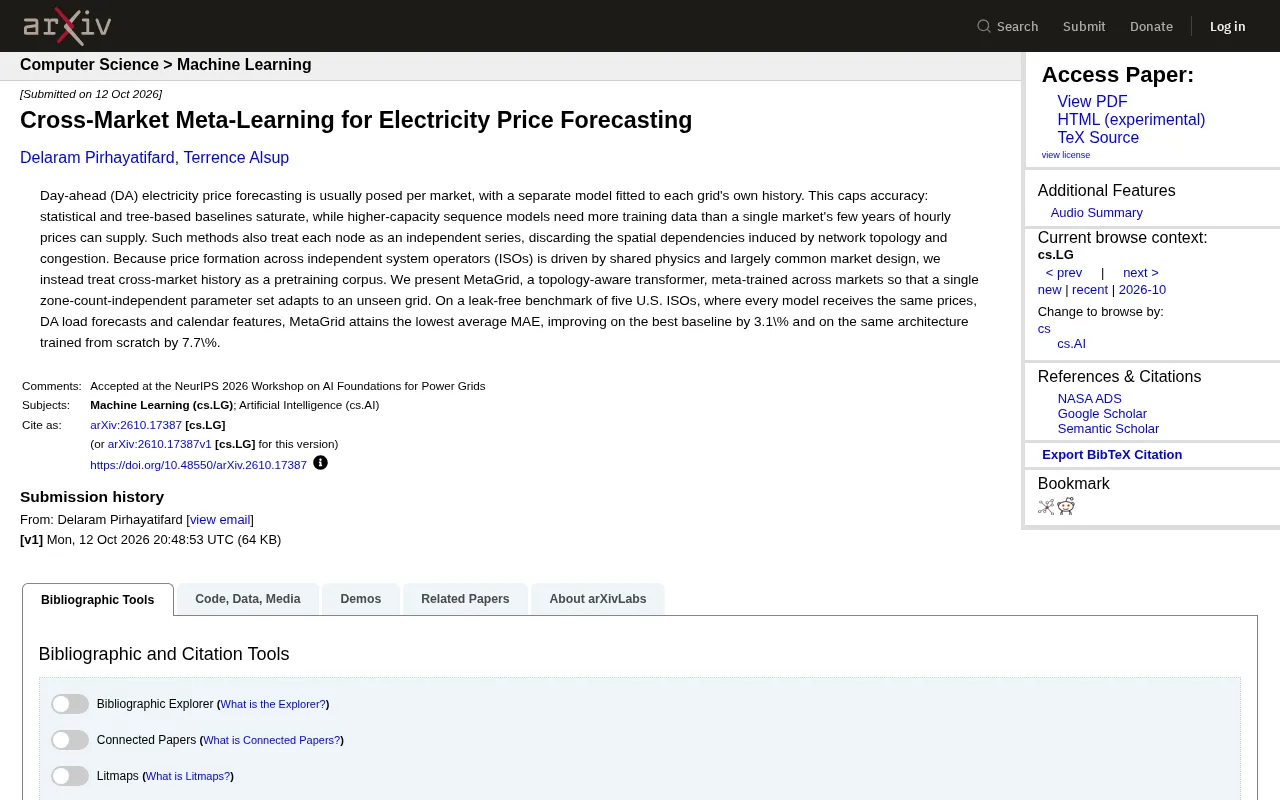 Cross-Market Meta-Learning: How MetaGrid Improves Electricity Price Forecasting Accuracy