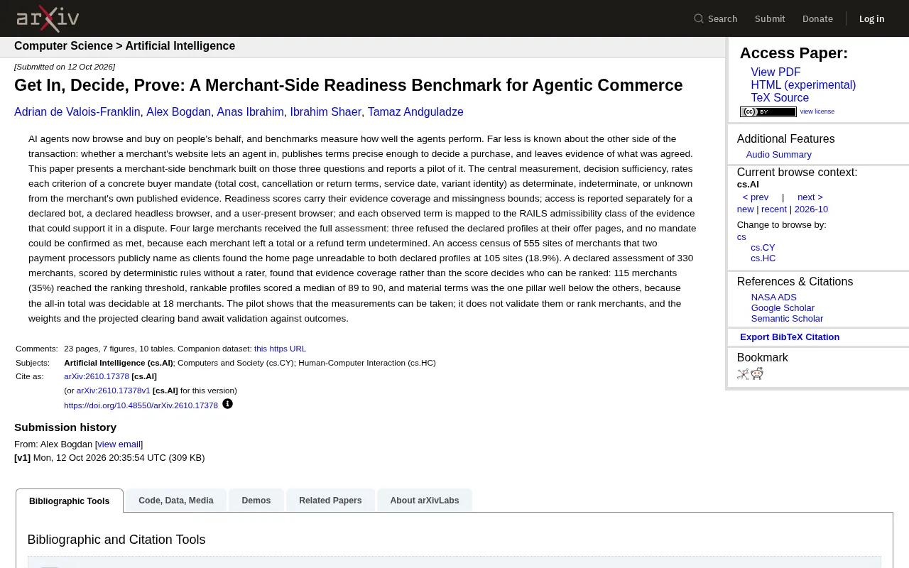 Agentic Commerce 新基准:商家侧的 AI 购物准备好了吗?
