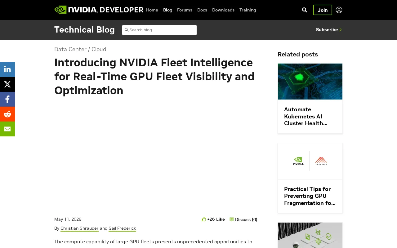 NVIDIA Fleet Intelligence Explained: Real-Time Monitoring and Intelligent Optimization for GPU Clusters