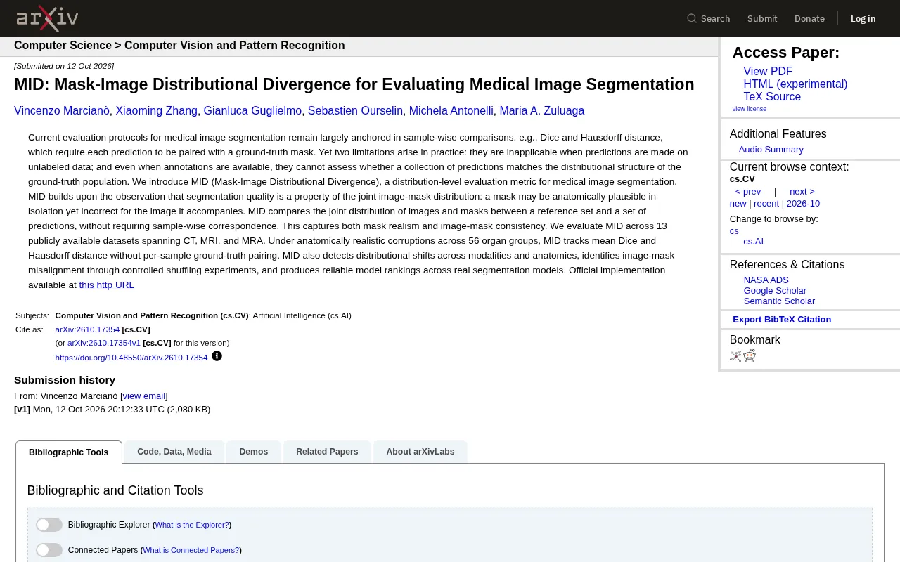 MID: A New Paired-Free Distribution-Level Evaluation Metric for Medical Image Segmentation