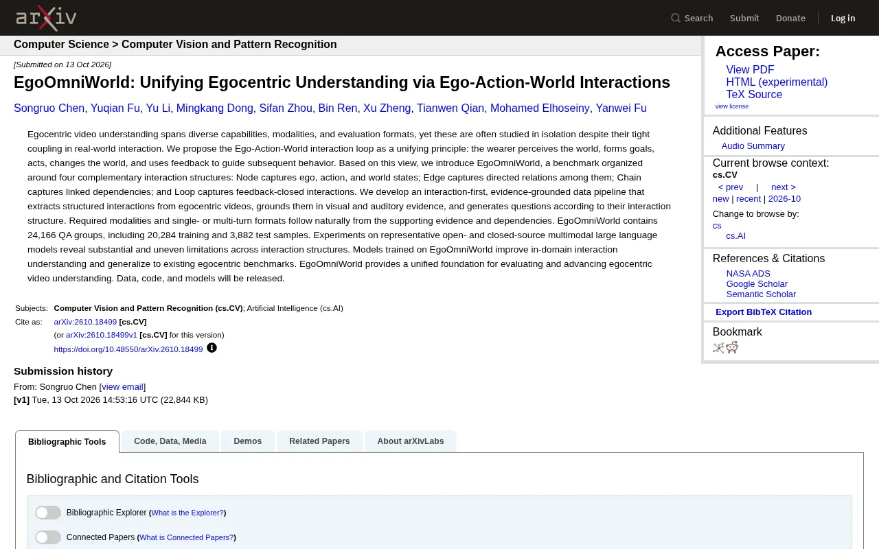 EgoOmniWorld paper source screenshot