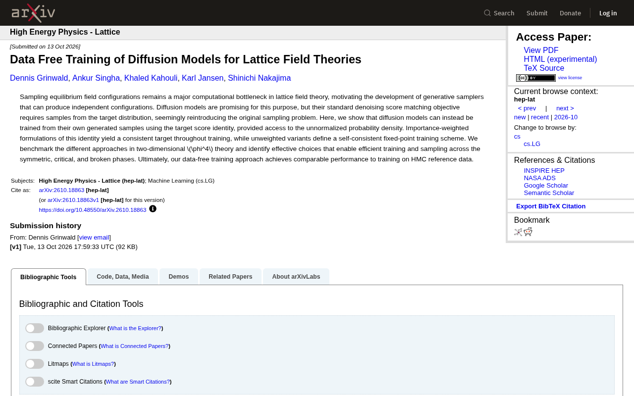 Diffusion Models Without Training Data: A New Breakthrough in Lattice Field Theory Sampling