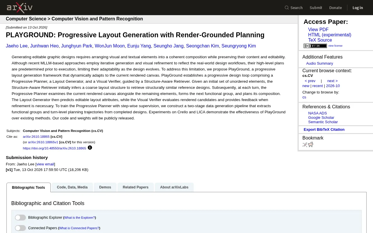 PlayGround: A Progressive Layout Generation Framework Based on Rendering Feedback