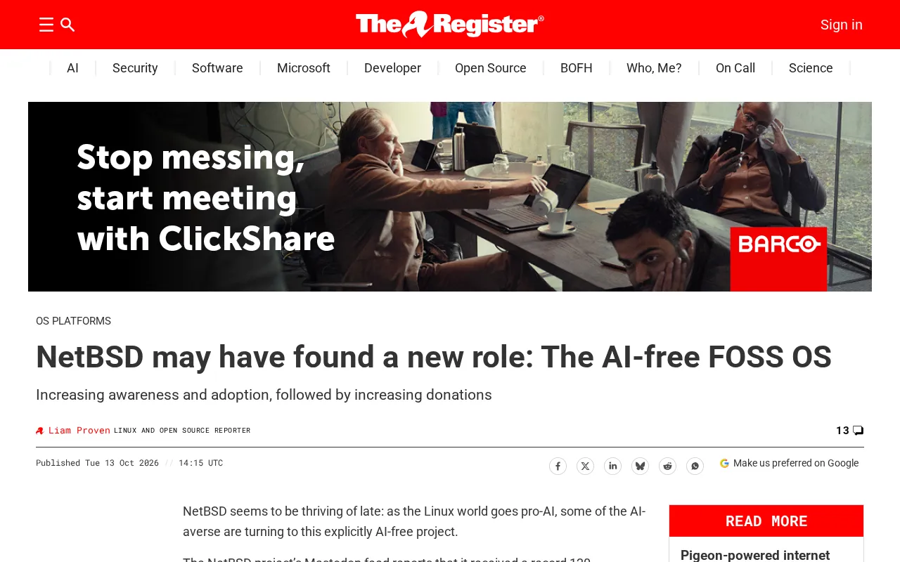 NetBSD's New Role: The AI-Free Open Source Operating System