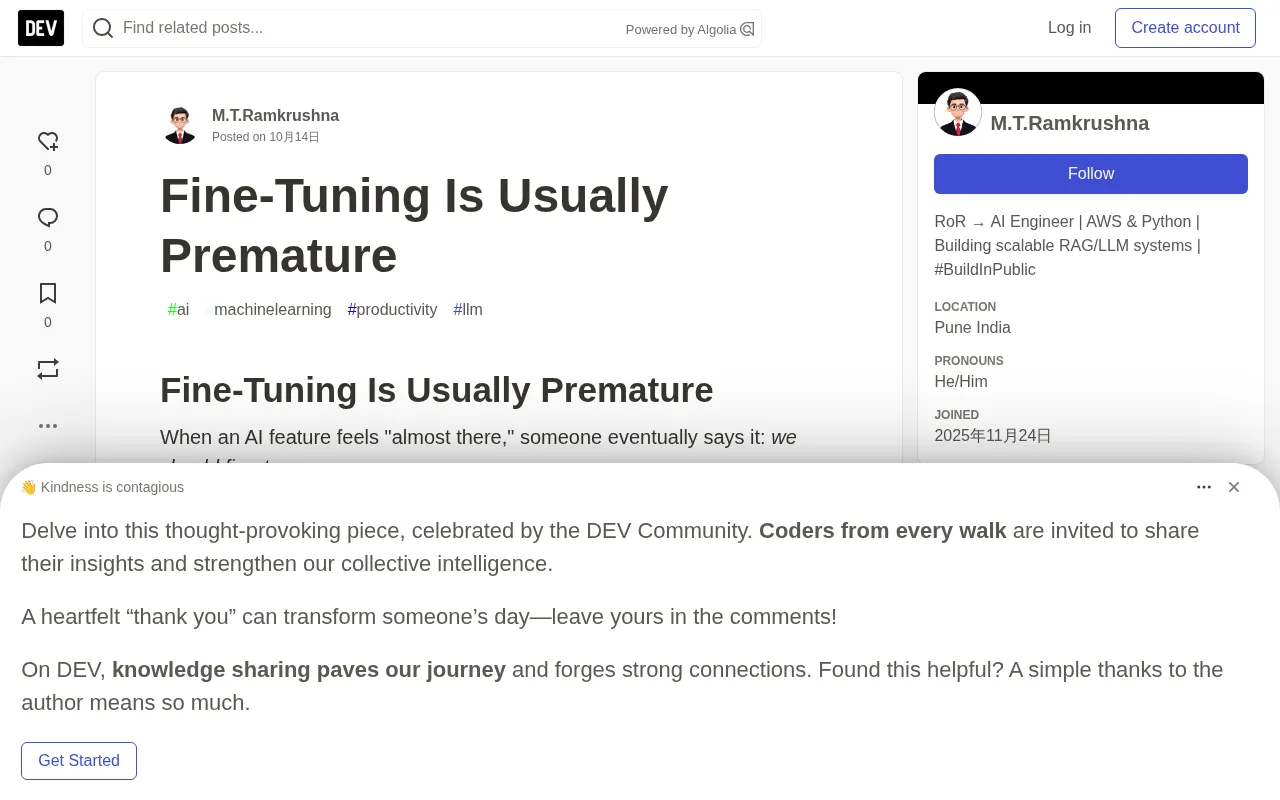 Fine-Tuning Is Usually Premature: Exhaust Evaluation, Prompting, and Retrieval First
