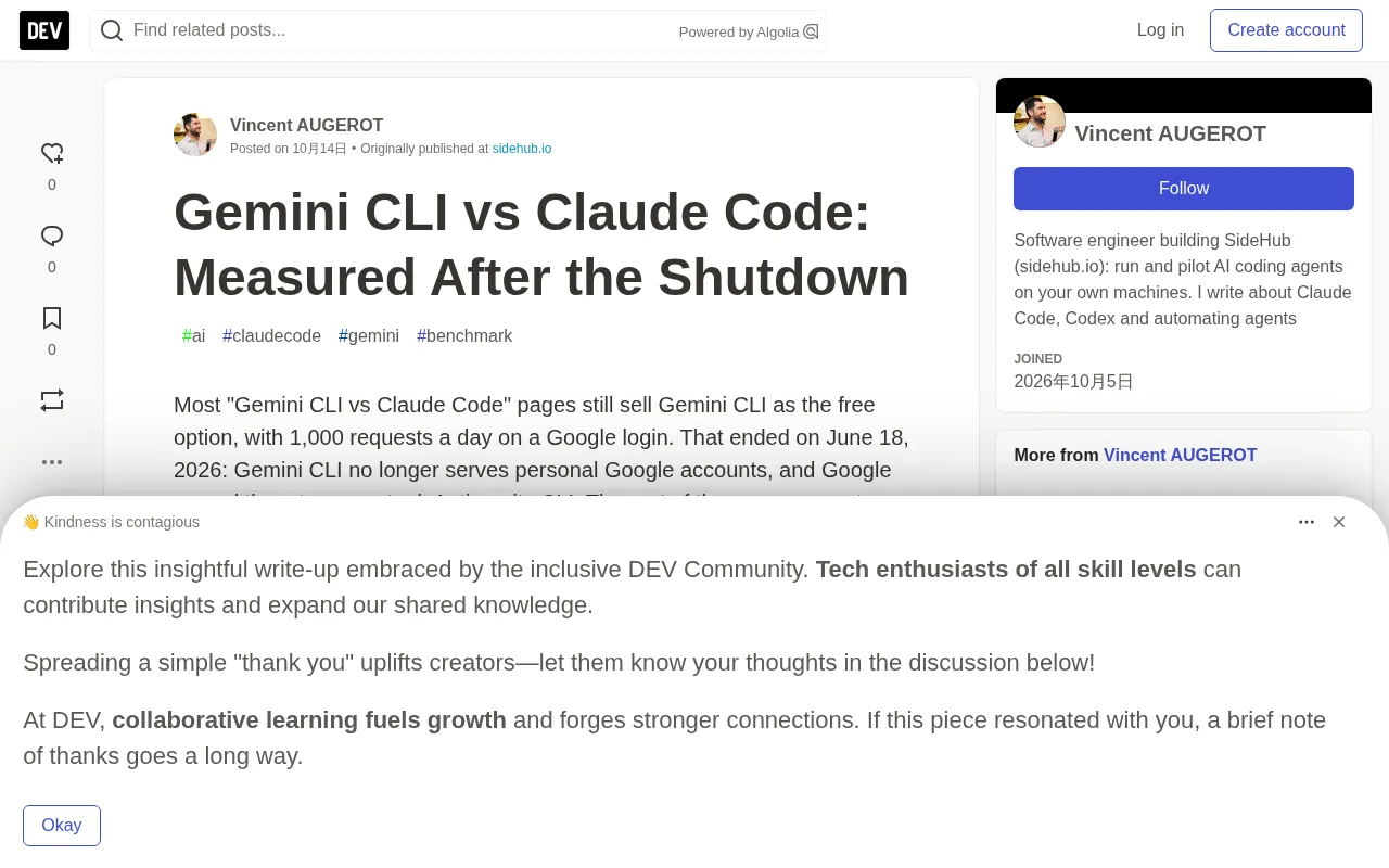 Gemini CLI Shutdown: Real-World Benchmark vs Claude Code — Which Is Faster and Cheaper?