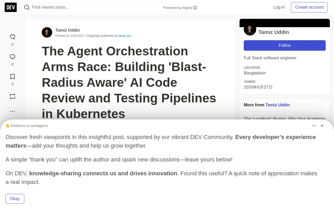 AI Agent Orchestration Arms Race: Building Blast-Radius-Aware Code Review on Kubernetes