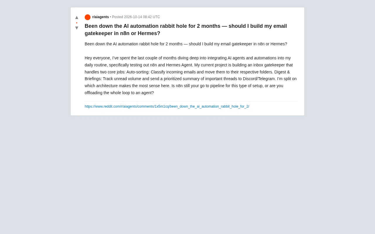 n8n还是Hermes?AI邮件管家架构选型深度分析