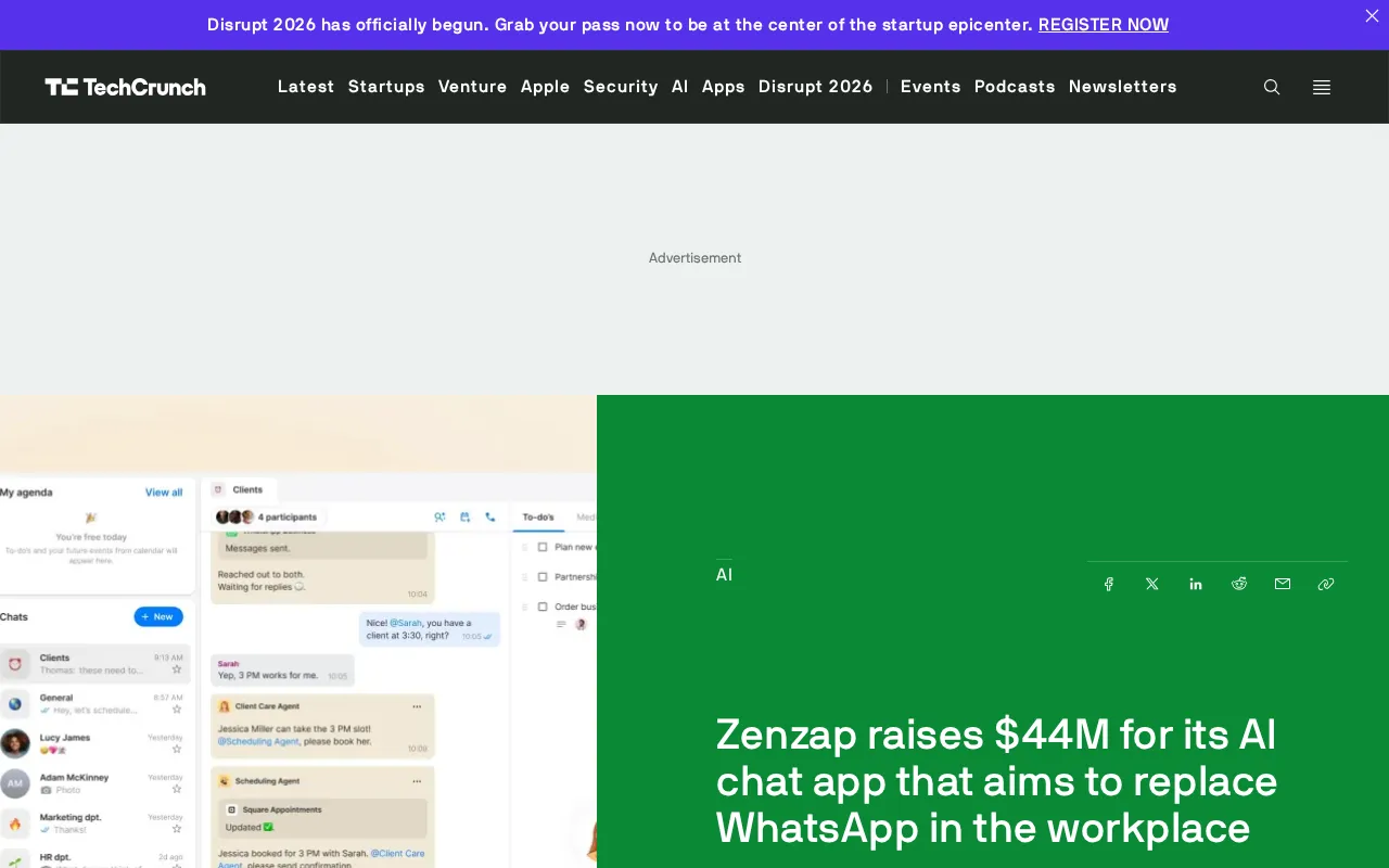 Zenzap Raises $44M to Challenge Workplace WhatsApp with AI Chat App