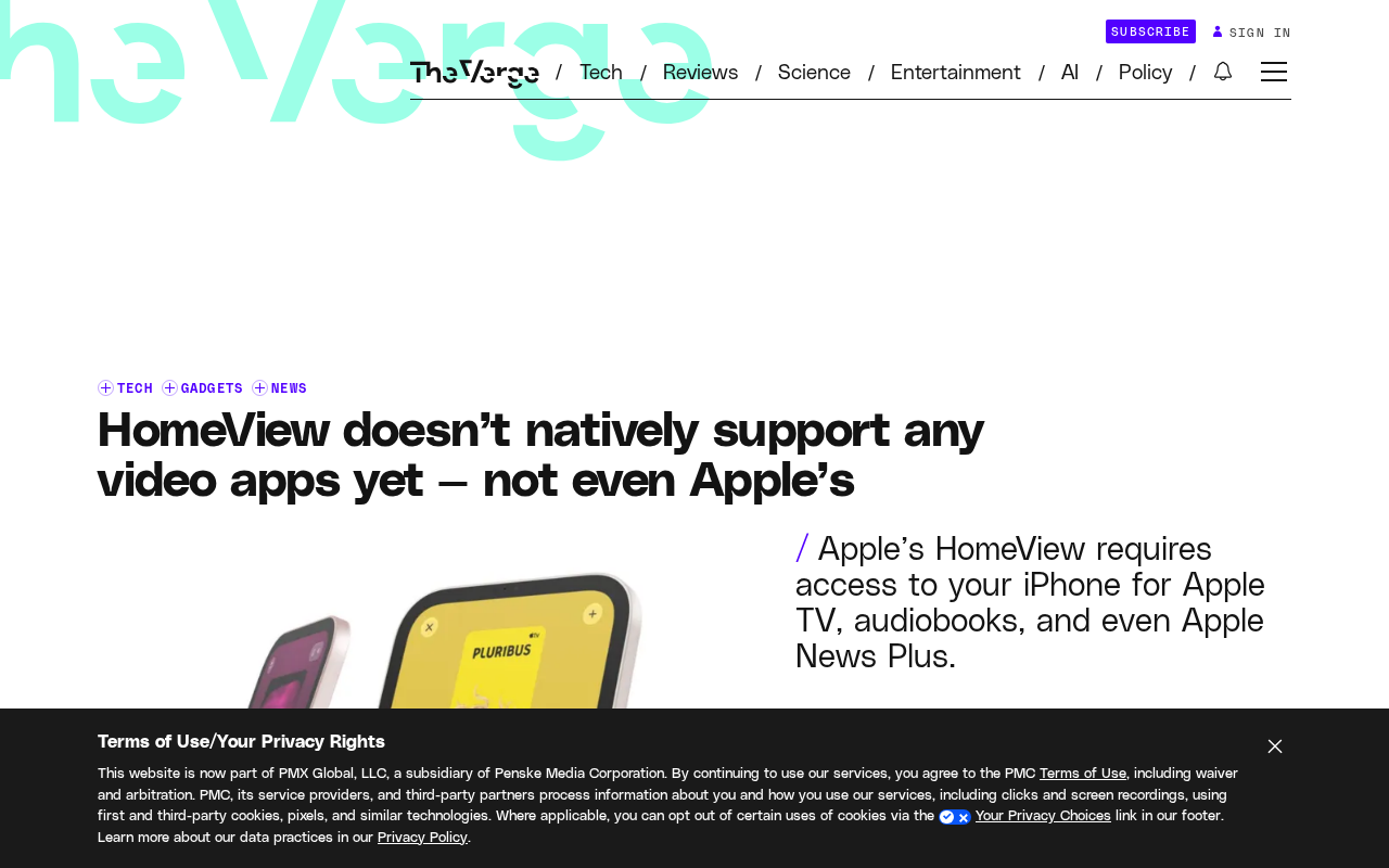HomeView原生视频应用缺失:连苹果自家Apple TV都不支持