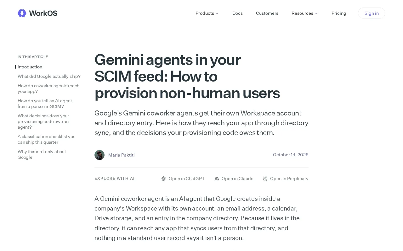 Gemini Agents Enter the SCIM Directory: How to Configure Non-Human Users