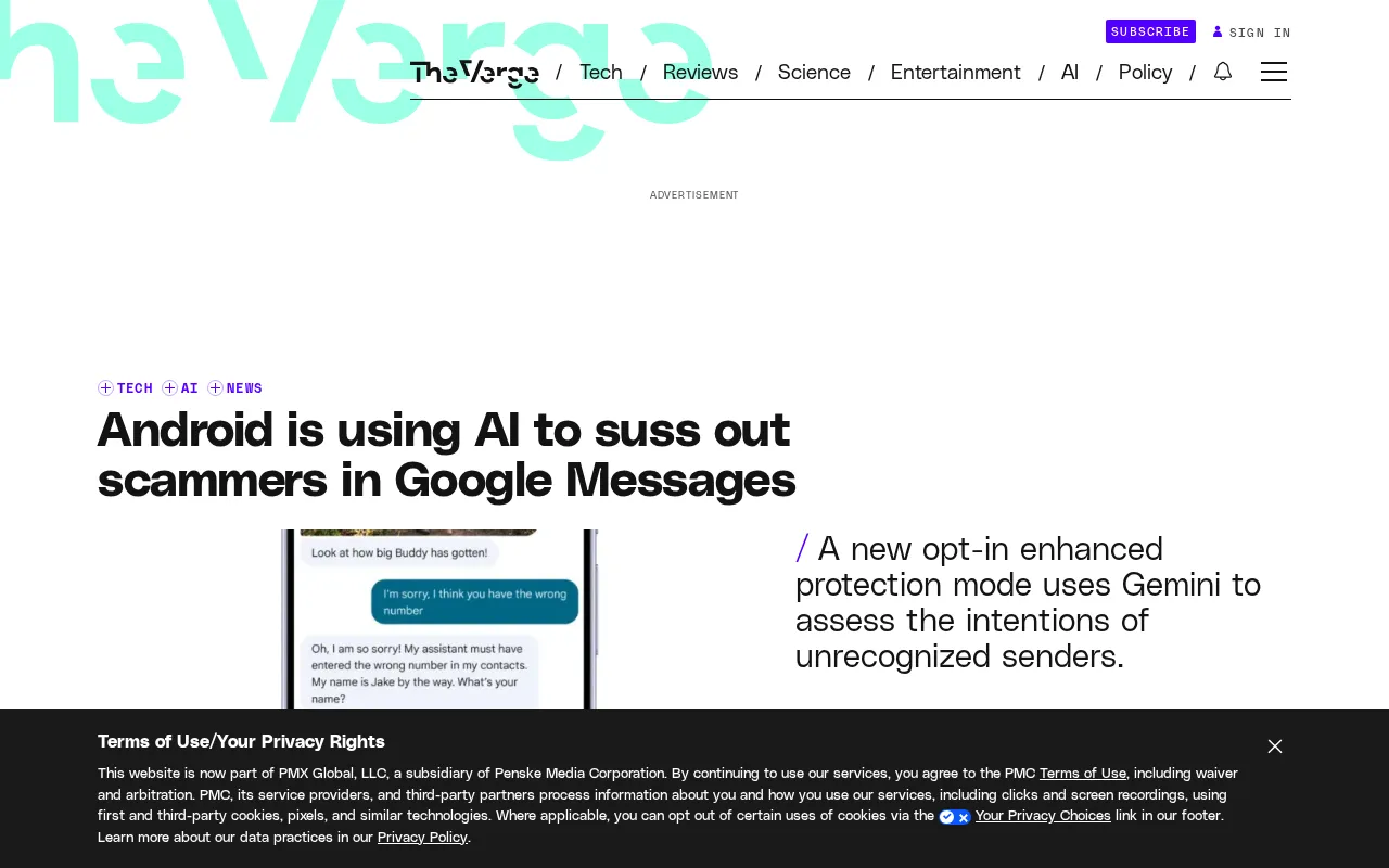 Google Messages Rolls Out AI Scam Protection: Cloud LLM Detects Fraudulent Texts