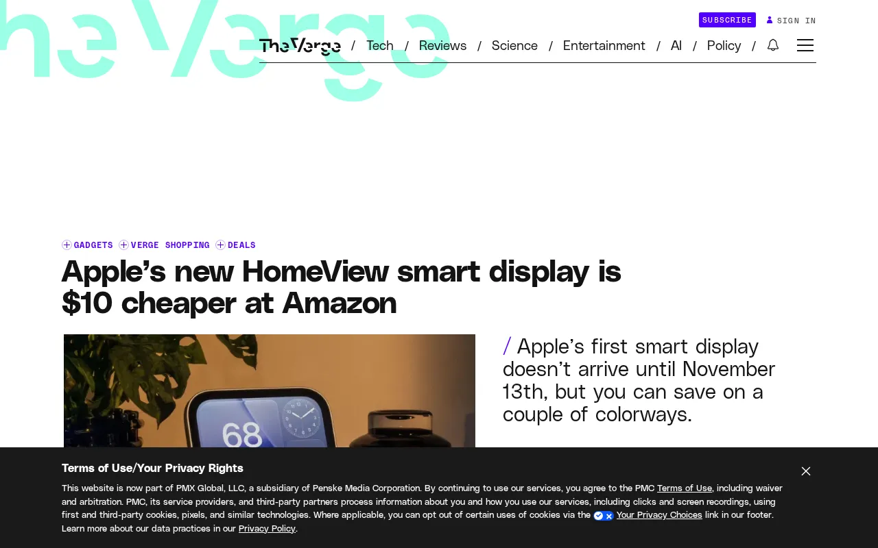 Apple's HomeView Smart Display Gets a $10 Discount on Amazon