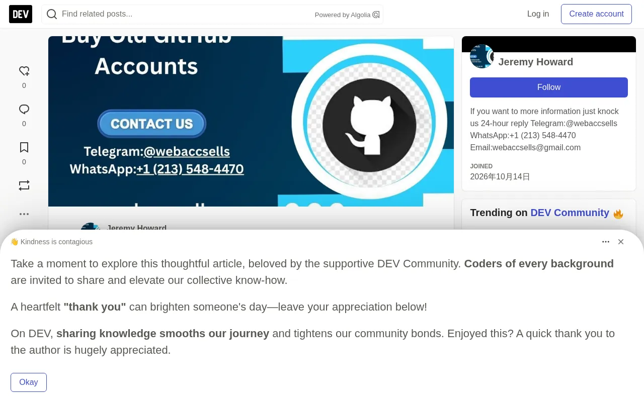 Risks of buying old GitHub accounts