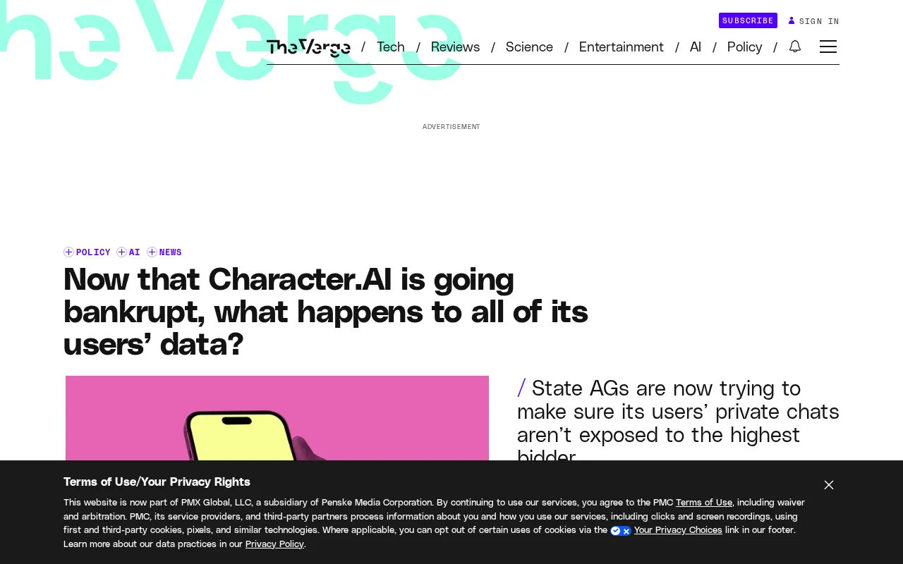 What Happens to User Data After Character.AI's Bankruptcy?