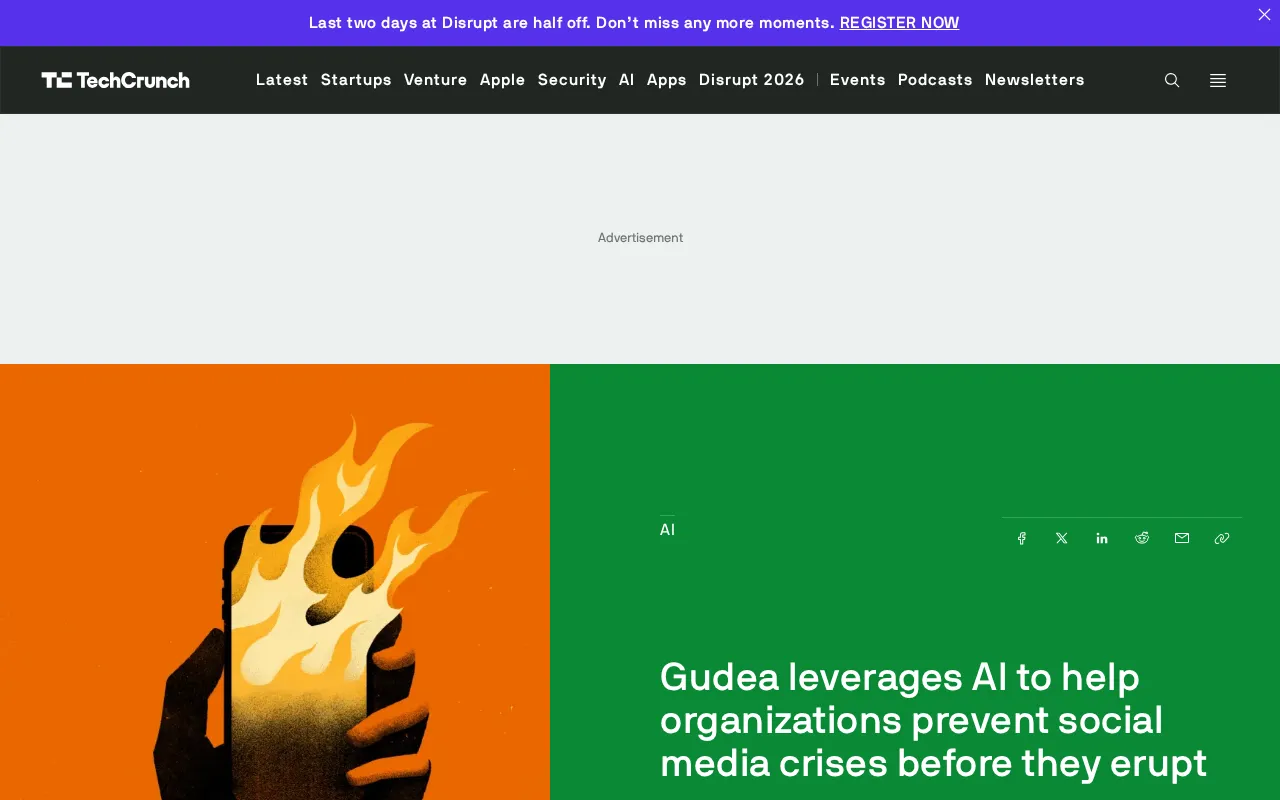 Gudea: Using AI to Track Online Sentiment and Intercept Social Media Crises Before They Erupt