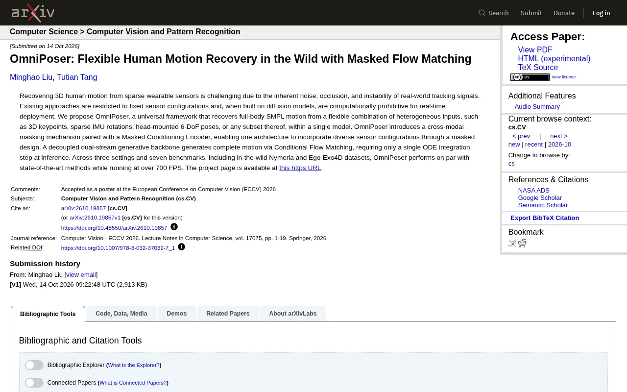 OmniPoser: Flexible Human Motion Recovery via Masked Flow Matching