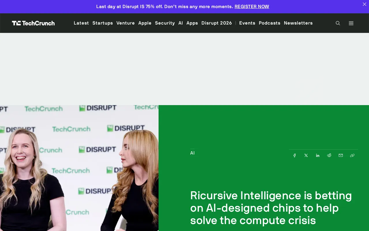 Ricursive Intelligence: Using AI to Design Chips and Break the Compute Crisis
