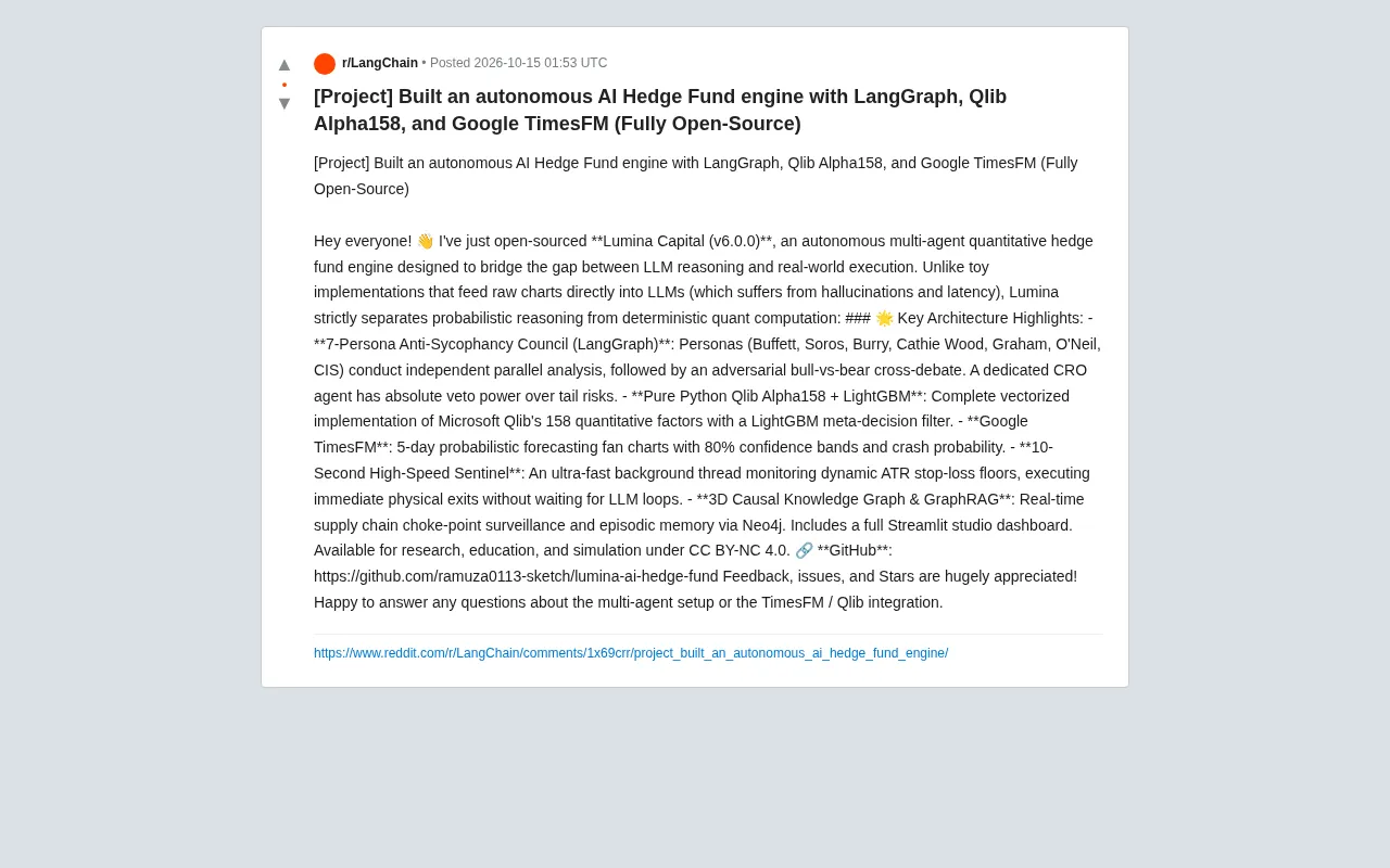 Building an Open-Source AI Hedge Fund Engine with LangGraph: A 7-Person Research Team and TimesFM Forecasting