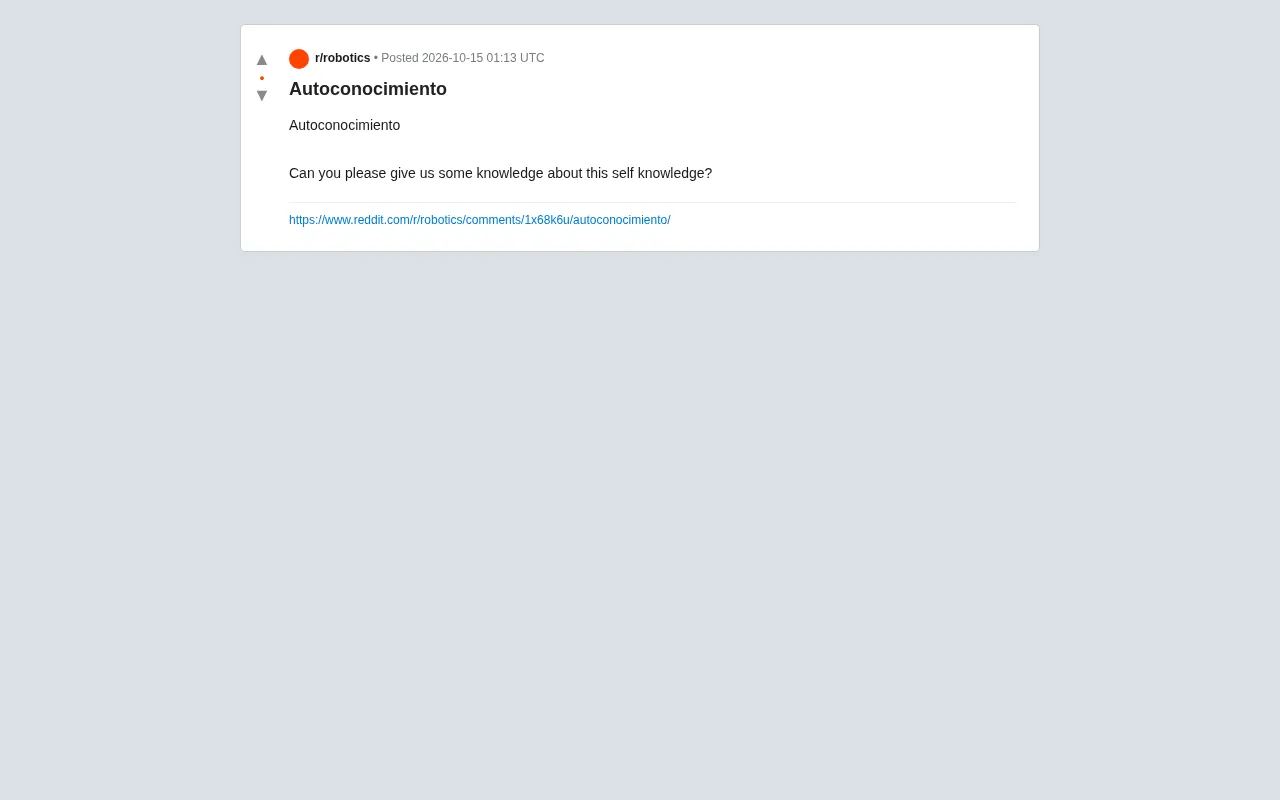 Reddit User Asks About "Autoconocimiento": What Exactly Is Self-Knowledge?