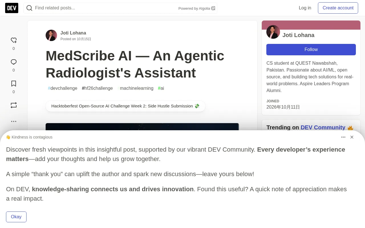 MedScribe AI: How an Open-Source AI Agent Generates Radiology Reports