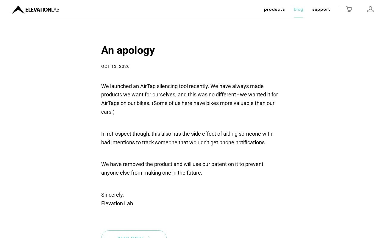 Starting from an Article's Apology