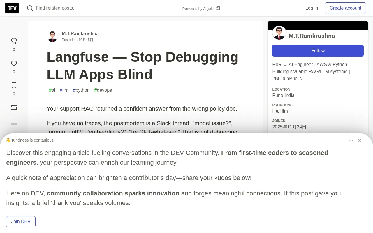 Langfuse Open-Source LLM Observability: Stop Debugging RAG Apps Blind